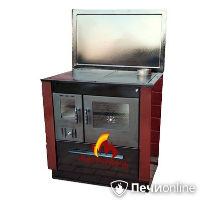 Отопительно-варочная печь МастерПечь ПВ-07 экстра с духовым шкафом, 7.2 кВт (шоколад) в Севастополе